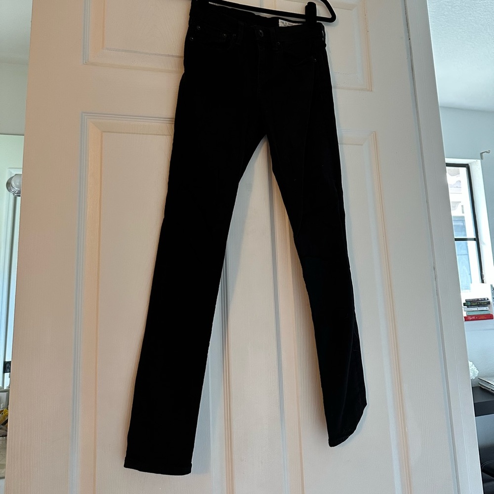 Rag & Bone Mid-Rise Black Skinny Jeans- Ankle Length